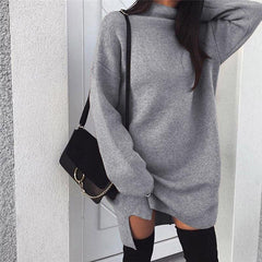 Knitted Pullover Women Sweatshirt Turtleneck Long Sleeve saadatstore 