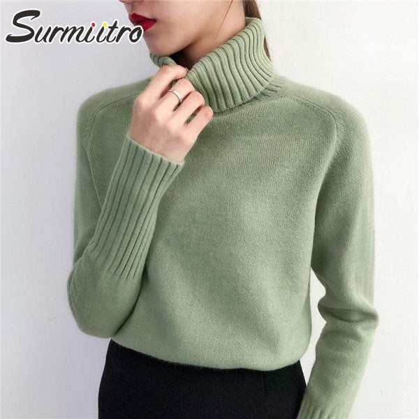 Surmiitro Sweater Female 2019 Autumn Winter Cashmere Knitted Women Sweater And Pullover Female Tricot Jersey Jumper Pull Femme - saadatstore