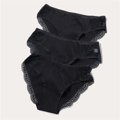 Cotton Panty 3Pcs Sexy Low-Rise Panty Intimates - saadatstore