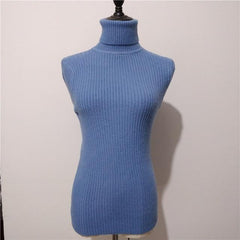 Sweater casual solid turtleneck female pullover full sleeve