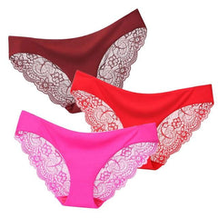 Sexy Women Panties 3Pcs Transparent  String Pants - saadatstore