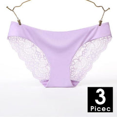 Sexy Women Panties 3Pcs Transparent  String Pants - saadatstore