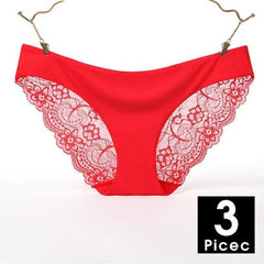 Sexy Women Panties 3Pcs Transparent  String Pants - saadatstore