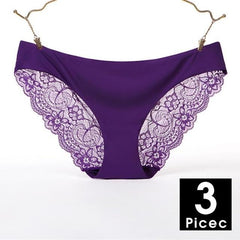 Sexy Women Panties 3Pcs Transparent  String Pants - saadatstore