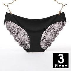 Sexy Women Panties 3Pcs Transparent  String Pants - saadatstore