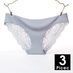 Sexy Women Panties 3Pcs Transparent  String Pants - saadatstore