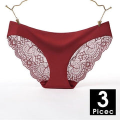 Sexy Women Panties 3Pcs Transparent  String Pants - saadatstore