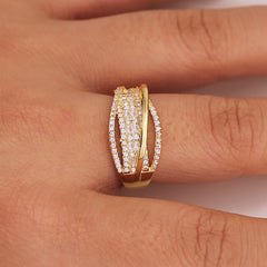 Women Jewelry Rings With Micro Paved Cubic Zircon