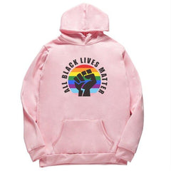 Black Lives Matter Black Hip Hop Hooded Sweatshirts Pink White Grey Long Sleeves Casual Pullovers Unisex Fashion Streetwear Tops - saadatstore