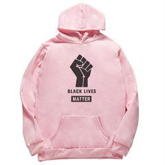 Black Lives Matter Black Hip Hop Hooded Sweatshirts Pink White Grey Long Sleeves Casual Pullovers Unisex Fashion Streetwear Tops - saadatstore