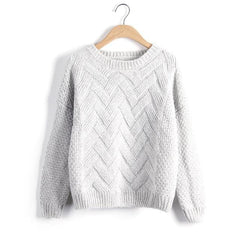 Vintage Women Sweater New Fashion O-neck Pullover