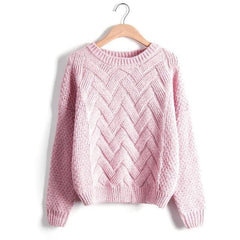 Vintage Women Sweater New Fashion O-neck Pullover