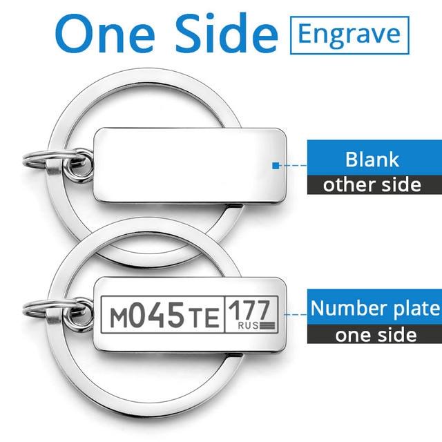 Engraved Key-chain For Car Logo Plate Number - saadatstore