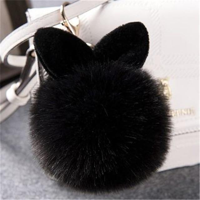 Pom Pom Keychains Fake Rabbit - saadatstore