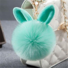 Pom Pom Keychains Fake Rabbit - saadatstore