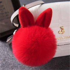 Pom Pom Keychains Fake Rabbit - saadatstore