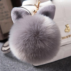 Pom Pom Keychains Fake Rabbit - saadatstore