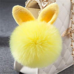 Pom Pom Keychains Fake Rabbit - saadatstore