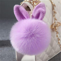 Pom Pom Keychains Fake Rabbit - saadatstore