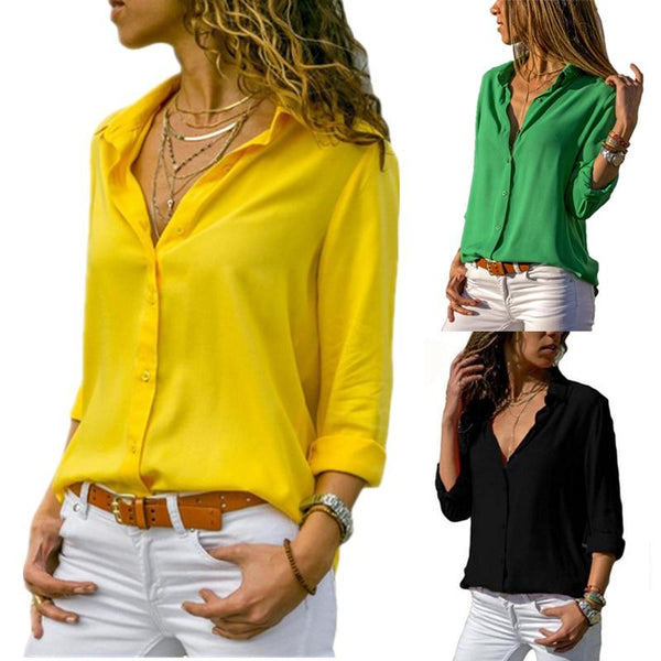 Long Sleeve Blouses Summer Shirts For Women - saadatstore