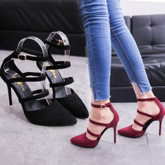 Shoes European and American Fashion High Heels Pointed - saadatstore