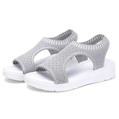 Wild Elastic Belt Sports Sandals Summer New Women's Shoes Women's Thick Bottom Fish Mouth Mesh Sandals Drop Shipping - saadatstore