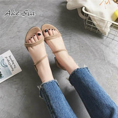 new Flat outdoor slippers Sandals foot ring straps beaded Roman sandals fashion low slope with women's shoes low heel shoes  x69 - saadatstore