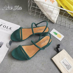 new Flat outdoor slippers Sandals foot ring straps beaded Roman sandals fashion low slope with women's shoes low heel shoes  x69 - saadatstore