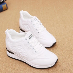 Women's casual shoes 2019 spring thick bottom wedge female sports shoes interior sports increase ladies student shoes - saadatstore